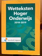 Wetteksten Hoger Onderwijs 2018-2019, Ophalen of Verzenden, Zo goed als nieuw, HBO