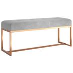 Bank 110x36x45 cm fluweel grijs  , Cil's Interieur, Nieuw, Ophalen of Verzenden, 3812 AL