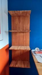 Zwevende wandkast puur hout, twee stuks aanwezig, Ophalen, Gebruikt, 25 tot 50 cm, Teakhout