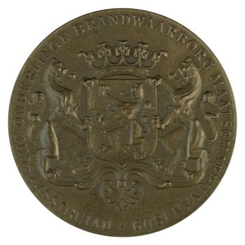 Herman Wetselaar - Penning, 1959 : Brandwaarborg Overijssel beschikbaar voor biedingen