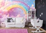 Fotobehang / Behang - Magische Regenboog tussen de wolken, Verzenden, Nieuw, Wanddecoratie, Info@fotobehangkoning.nl