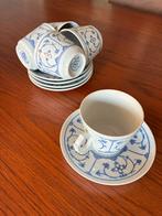 Koffiekop en schotel - 'Blau Saks' - 5x, Ophalen, Gebruikt, Overige stijlen, Kop(pen) en/of Schotel(s)