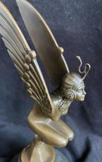 Bronzen naakte dame (automascotte ?) M.Bonnot zuiver brons, Antiek en Kunst, Ophalen of Verzenden