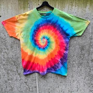 Regenboog spiral tie dye zomer t-shirt unisex maat 5XL beschikbaar voor biedingen