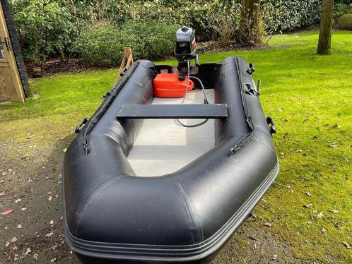 Rubberboot 3 mtr + 5 pk 2-takt, Watersport en Boten, Rubberboten, Gebruikt, Overige merken, Airdeck, Minder dan 70 pk, Benzine