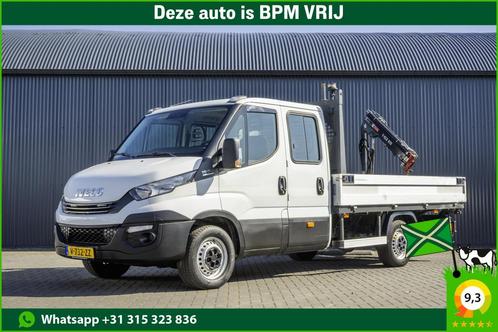 Iveco Daily 35S18D | 3.0 180PK | Hiab 013 | 3.5T Trekgewicht, Auto's, Bestelauto's, Bedrijf, Te koop, ABS, Achteruitrijcamera
