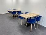 Stoelen Cove Quadrifoglio Italie, houten poten - blauw 8x vr, Huis en Inrichting, Stoelen, Ophalen of Verzenden