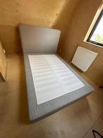 Beige boxspring 140cm, Beige, Tweepersoons, Zo goed als nieuw, 140 cm