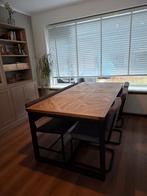 Eetkamerbank met 3 stoelen, Ophalen, Gebruikt, 150 tot 200 cm, Vijf personen of meer