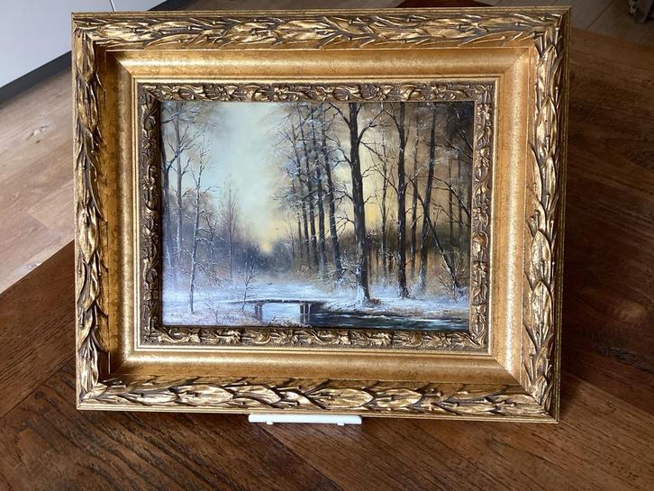 H. Breedveld - Winterlandschap, Antiek en Kunst, Kunst | Schilderijen | Klassiek, Ophalen of Verzenden
