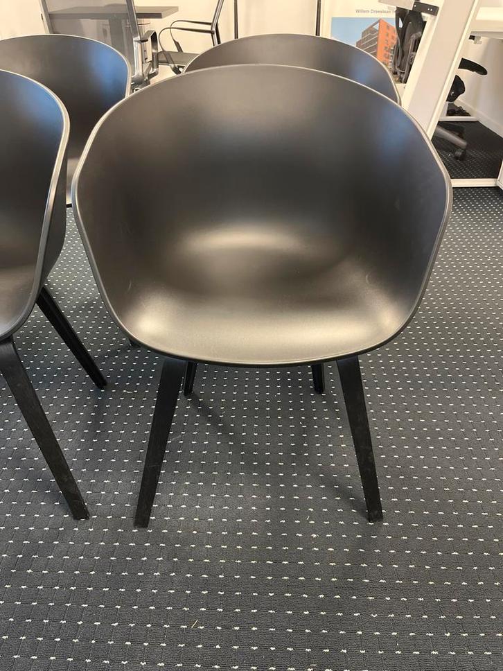 Eetkamerstoel Hay About a Chair - set van 4, Huis en Inrichting, Stoelen, Zo goed als nieuw, Vier, Kunststof, Zwart, Ophalen