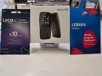 Nokia 106-Zwart-Dual SIM-Inclusief Gratis Prepaid SIM-kaart beschikbaar voor biedingen