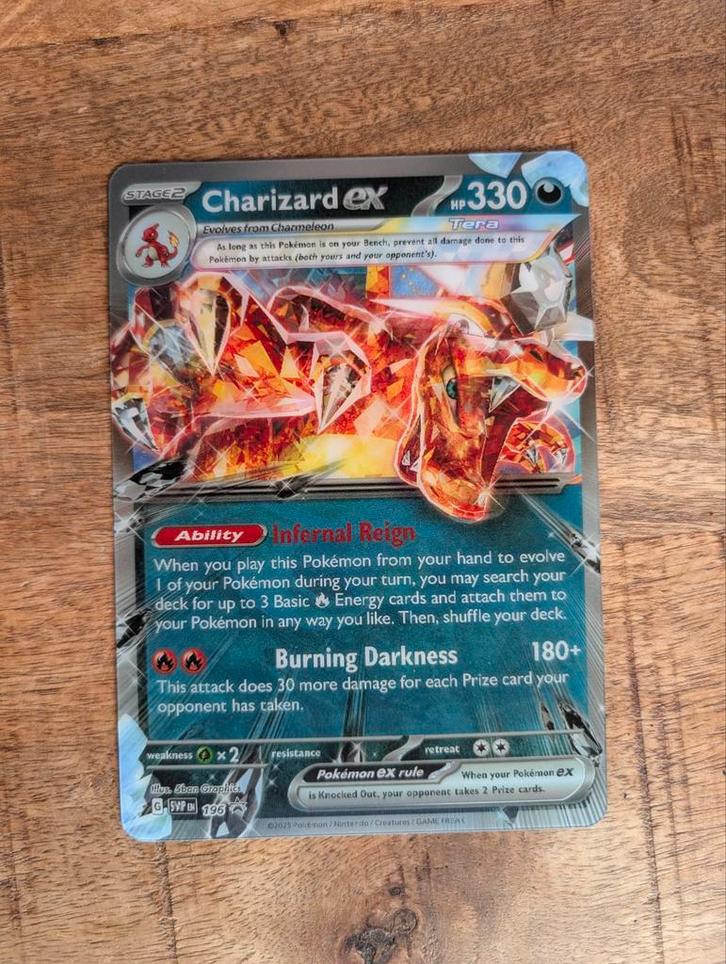 Charizard EX 196 Jumbo Kaart - Pokémon TCG, Hobby en Vrije tijd, Verzamelkaartspellen | Pokémon, Gebruikt, Losse kaart, Ophalen of Verzenden