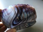 Antiek bakje van paars gemarmerd opaline glas, Ophalen of Verzenden
