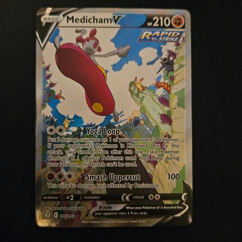 Medicham v alternate art evolving skies (MINT), Hobby en Vrije tijd, Verzamelkaartspellen | Pokémon, Zo goed als nieuw, Foil, Ophalen of Verzenden