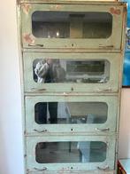 Kast retro vintage industrieel drukkerij metaal, Ophalen, Gebruikt, Met klep(pen), 50 tot 100 cm