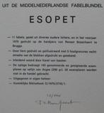 fabelbundel Esopet, 11 fabels met 5 houtgravures gesigneerd, Ophalen of Verzenden, Gelezen, Schilder- en Tekenkunst