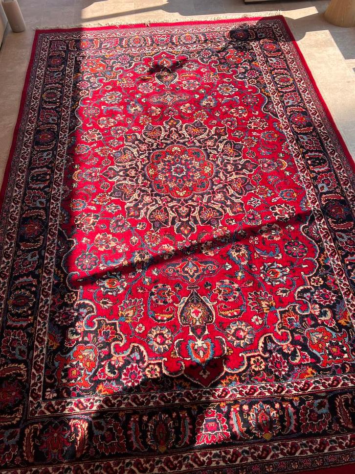 Perzisch tapijt, wol, zgan, 205x315, Huis en Inrichting, Stoffering | Tapijten en Kleden, Zo goed als nieuw, 200 cm of meer, Rechthoekig