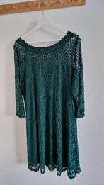 Feestelijk jurkje op de knie groen maat M crizpy  46/48, Kleding | Dames, Ophalen of Verzenden, Zo goed als nieuw, Groen, Jurk