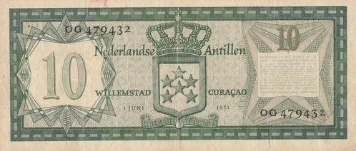 Nederlandse Antillen  10 gulden 1972, Postzegels en Munten, Bankbiljetten | Amerika, Los biljet, Midden-Amerika, Verzenden