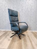 Pronto prachtige leren design relax fauteuil, Huis en Inrichting, Fauteuils, Leer, Ophalen of Verzenden, Zo goed als nieuw