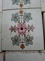 96x kacheltegels met decoratieve bloemenmotief, Doe-het-zelf en Verbouw, Tegels, Ophalen, Keramiek, Minder dan 20 cm, Minder dan 20 cm