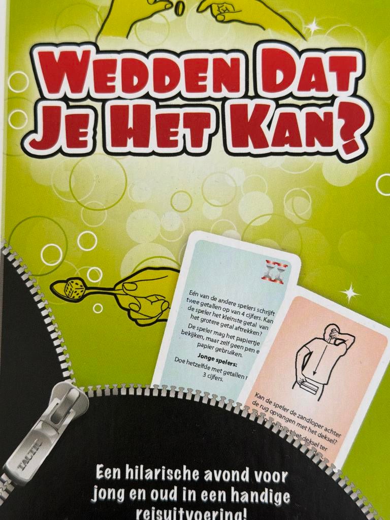 Wedden Dat Je Het Kan? Reisuitvoering, Drie of vier spelers, Ophalen of Verzenden, Nieuw, Reisspel