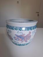 Chinese Cachepot / Plantenpot met Goudvissen vintage, Antiek en Kunst, Ophalen of Verzenden