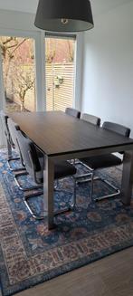 6 pers. eettafel 100x200cm, Huis en Inrichting, Tafels | Eettafels, 200 cm of meer, 50 tot 100 cm, Kunststof, Gebruikt