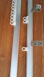 Gordijnrails 2.06 m aluminium grijs 2 stuks, Ophalen, Gebruikt, 200 cm of meer, 200 cm of meer
