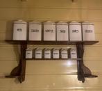 Antiek kruidenrek met potten, Ophalen, Gebruikt