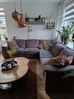 Hoekbank bruin/taupe 270x270 - Prima staat!, Huis en Inrichting, Banken | Bankstellen, Ophalen, Zo goed als nieuw, Stof, Modern