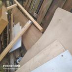 houten palen. planken. kastjes met lades, Doe-het-zelf en Verbouw, Hout en Planken, Plank, Gebruikt, Minder dan 25 mm, Ophalen