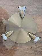 Messing / Brons kleurige plafondlamp | Plafond Spots, Ophalen of Verzenden, Zo goed als nieuw