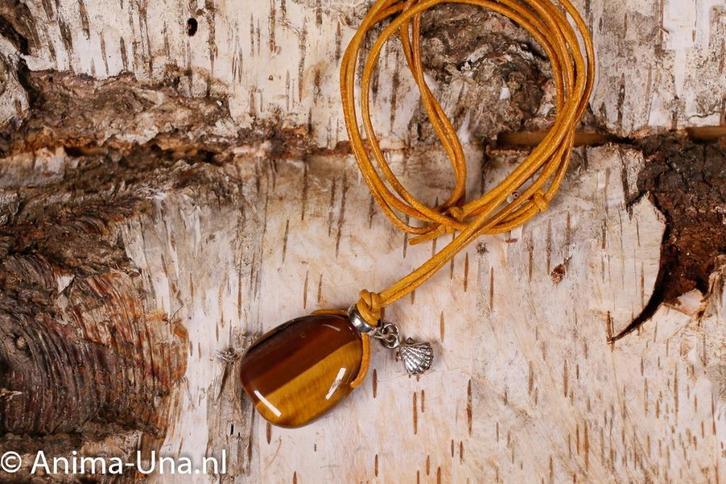 Tijgeroog geboord, Verzamelen, Mineralen en Fossielen, Mineraal, Ophalen of Verzenden