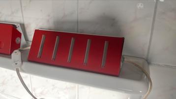 Vintage bedlampjes 2 stuks klapbaar Rood  beschikbaar voor biedingen
