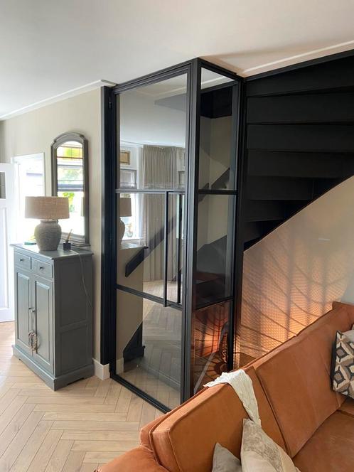 Stalen deuren op maat, Doe-het-zelf en Verbouw, Deuren en Horren, Nieuw, Binnendeur, 215 cm of meer, 80 tot 100 cm, Glas, Schuifdeur