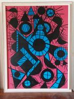 Abstract olieverf schilderij B. Brouwer 'Swinging Motive', Antiek en Kunst, Ophalen