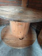Houten Kabelhaspel Tafel, Tuin en Terras, Tuintafels, Ophalen, Gebruikt, Rond, Hout