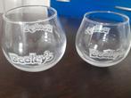 Twee originele ronde glazen dooley glazen, Verzamelen, Glas en Borrelglaasjes, Ophalen of Verzenden, Zo goed als nieuw, Overige typen
