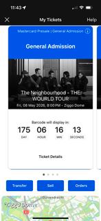 The Neighbourhood tickets Amsterdam 08/05/2026, Tickets en Kaartjes, Drie personen of meer, Mei