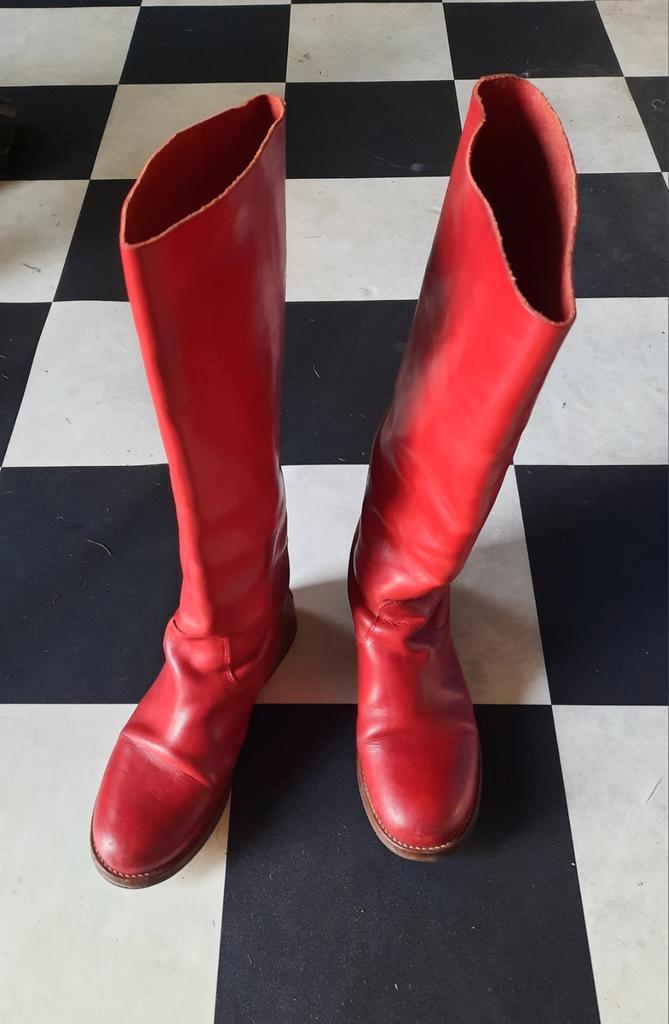 Shabbies, lange rode laars, maat 37, Kleding | Dames, Schoenen, Gedragen, Hoge laarzen, Rood, Verzenden