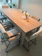Massief teak houten tafel, Huis en Inrichting, Tafels | Eettafels, Ophalen, Gebruikt, 200 cm of meer, 50 tot 100 cm