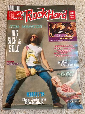 ROCK HARD 1995 ACCEPT Pentagram TROUBLE Metallica JIM MARTIN beschikbaar voor biedingen