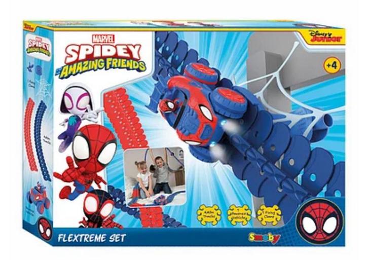Smoby Flextreme Spidey Spider-Man Racebaan, Kinderen en Baby's, Speelgoed | Racebanen, Zo goed als nieuw, Racebaan, Elektrisch