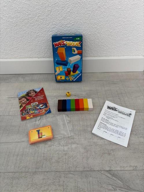 Compleet! Ravensburger Make 'n Break - Pocketspel, Hobby en Vrije tijd, Gezelschapsspellen | Kaartspellen, Zo goed als nieuw, Een of twee spelers
