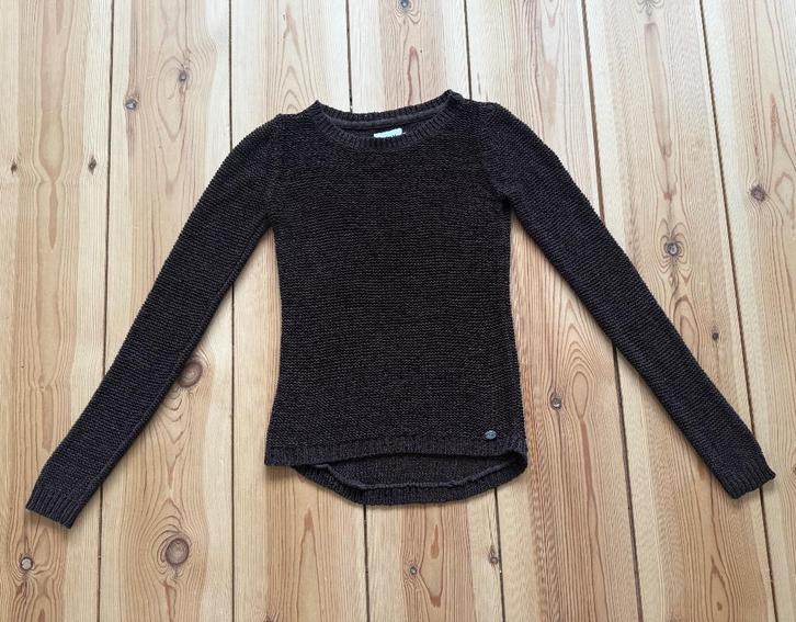 ONLY Trui / Top - Bruin gehaakt / gebreid - Maat XS / Small, Kleding | Dames, Truien en Vesten, Zo goed als nieuw, Maat 34 (XS) of kleiner