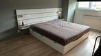 Ikea Nordli bed 180x200, Huis en Inrichting, Slaapkamer | Bedden, Ophalen, Gebruikt, Wit, Tweepersoons