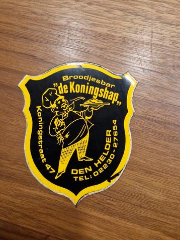 2862 Vintage Broodjesbar de Koningshap Sticker  beschikbaar voor biedingen