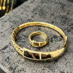 18k gouden set armband ring 18 karaat goud, Ophalen of Verzenden, Zo goed als nieuw, Goud